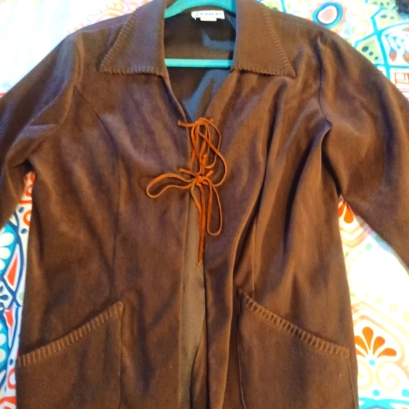 Vintage 70s Banjo Dallas Texas Suede Jacket - Picture 2 of 6